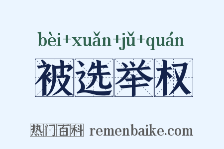 被选举权是什么意思的图片